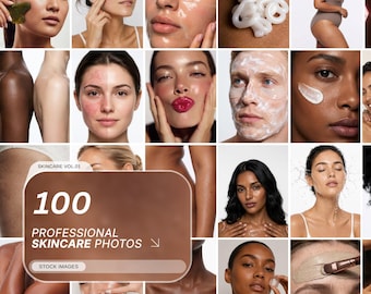 100 AI Körper & Haut Bilder - Hautpflege Starter Pack | Inclusive Beauty Inhalt | Sofort Download