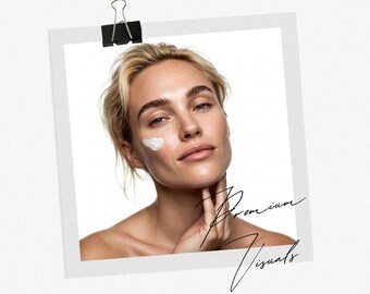Stockfoto eines Hautpflegemodels, Medspa- und Hautpflege-Branding