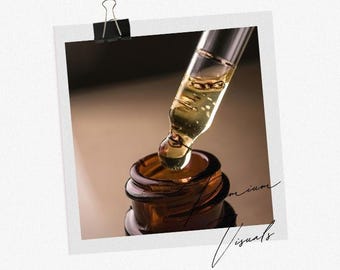 AI Skincare Serum Bottle Stock Image, Beauty Brand Marketing