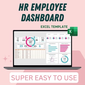 HR Employee Dashboard Template | Excel Templates | HR Employee Data Tracking | Easy To Use | For Any Business | Best Human Resources Tool