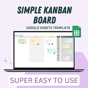 Simple Kanban Board Template | Google Sheets Templates | Project Tasks Tracking | Easy To Use | For Any Business | Task Tracker Spreadsheet