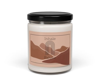 Inhale Exhale Scented Soy Candle: Calming Aromatherapy Gift