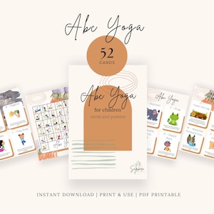 ABC Yoga Cards for Kids: Animal & Child Poses (Digital Download)