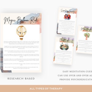 Collezione di carte di meditazione guidata: 20 scenari PDF stampabili, belli e facili da leggere fatti per te. Uso personale, in classe o terapeutico.