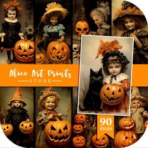 Vintage Halloween Postcard junk journal, digital ephemera, junk journal supplies, card making, scrapbook, Antique Postcards, Cute Halloween