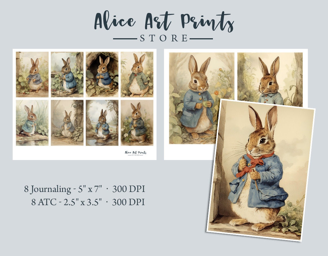 Junk Journal Peter Rabbit 16 Vintage Art Junk Journaling - Etsy