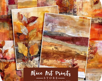 Cozy Autumn Junk Journal Pages, Fall Junk Journal Paper, Autumn Junk Journal Kit, Vintage Junk Journal Digi Kit, Vintage Ephemera