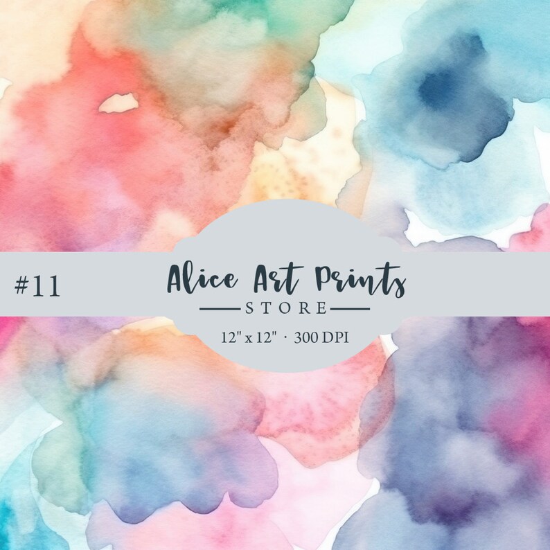 Pastel Watercolor Texture Digital Paper Backgrounds - Etsy