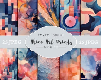 Abstract Painting Texture, Oil Painting Backgrounds, Acrylic digital paper pack, Simple Acrylic Wall Art, Canvas Painting Scrapbooking Paper