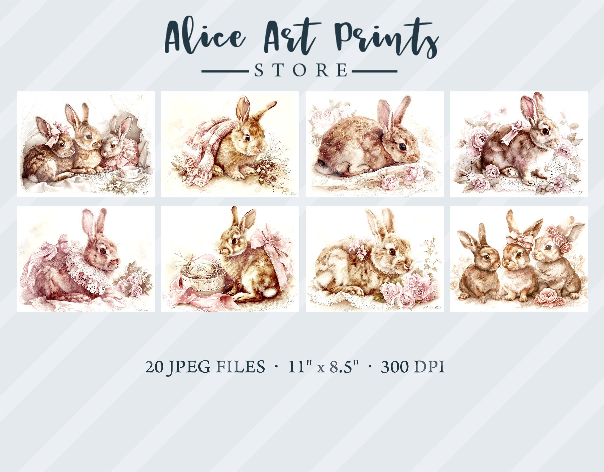 Bunny Junk Journal Kit, Easter Greetings Card, Shabby Chic Spring ...