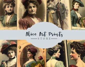 Junk Journaling Ephemera, Digital Antique French Postcard, Junk Journal Vintage Card, Printable Vintage Pictures, Instant Download