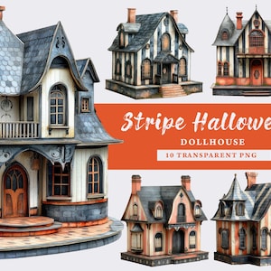Paper Doll House Clipart Bundle, Vintage Dollhouse digital ephemera, house shaped tags, doll themed journal card making, scrapbooking