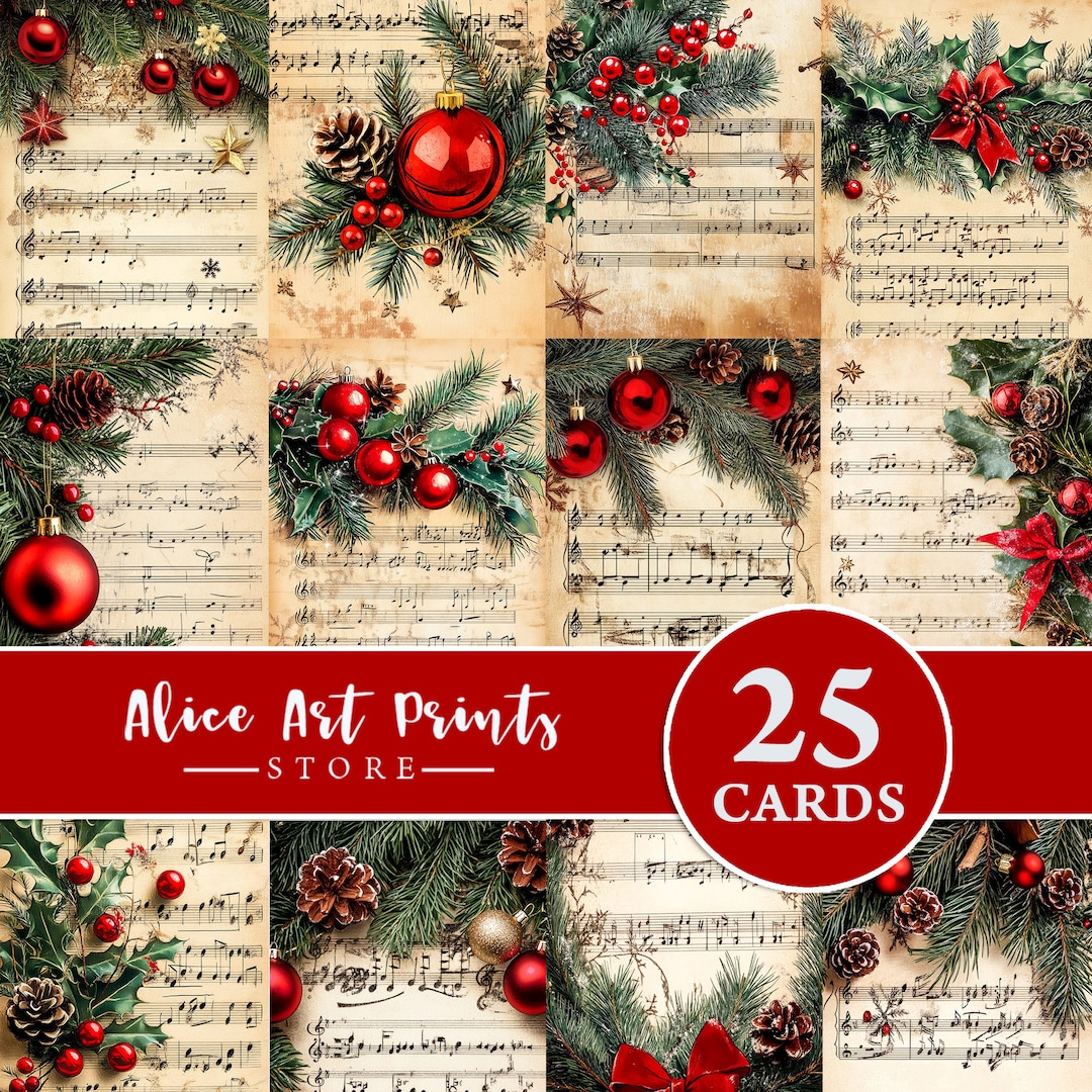 Printable Vintage Christmas Music - Il 1080xN.6399899331 6f0k 
