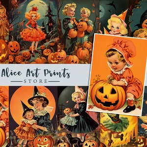 Vintage Halloween Postkarte Junk Journal, digitale Ephemera, Junk Journal liefert, Kartenherstellung, Scrapbook, antike Postkarten, süßes Halloween