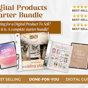 15000+ Digital Products Starter Kit & Bundle, Ideal for Passive Income, Planners, Journals, Trackers, PLR MRR