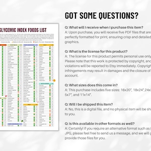 Glycemic index foods list At-a-glance 2 page Pdf PRINTABLE DOWNLOAD Patient education Glycemic Cheat sheet Food for low GI diet Glycemic image 7