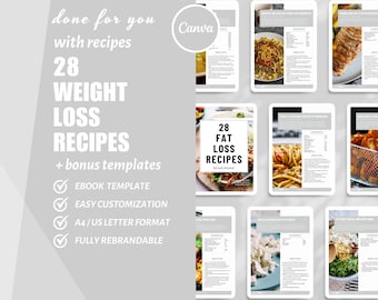 28 Fat Loss Recipes Cookbook: Healthy Eating Guide (Digital Download)