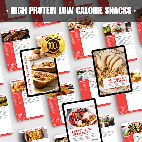 High Protein Recipes Digital Download eBook Canva Template Editable Lead Magnet Digital Prints Done For You Nutrition Guide Small Business