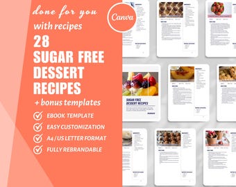 28 Sugar-Free Dessert Recipes: Diabetic Friendly (Digital Download)