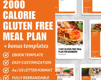 7-Day Gluten-Free Meal Plan Template: Beginner Recipes (Canva eBook)