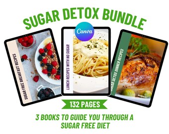 Sugar Free Recipe Bundle: Nutrition Coaching Canva Templates (Digital Download)