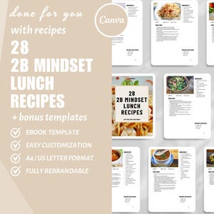 Modello eBook Canva, Modello piano pasti per la perdita di peso 2B, Modelli per piccole imprese, Modello ricetta, Prodotto digitale dfy, Piano pasti a basso contenuto di carboidrati