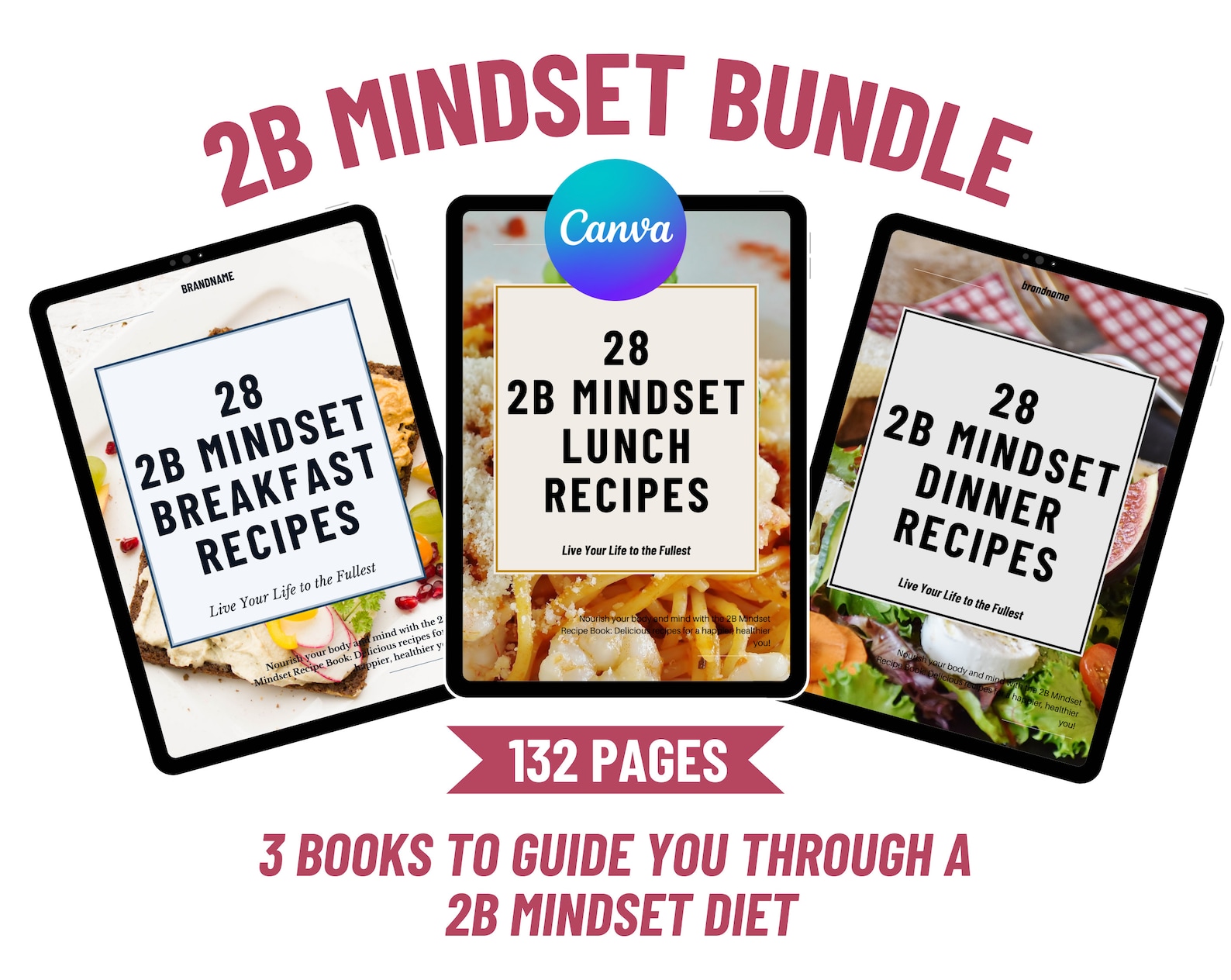 2B Mindset Recipe Bundle Breakfast Lunch Dinner Meal Planning Ideas
