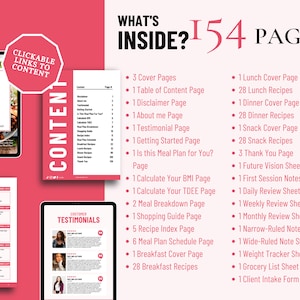 28-day Muscle Gain Meal Plan, Cookbook Recipe Template Canva, Ebook