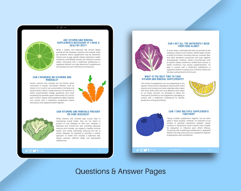 Vitamins and Minerals Cheat Sheet Vitamins and Minerals 101 Etsy