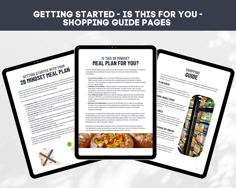 Ebook Template Canva, Weight Loss 2B Meal Plan Template, Small Business