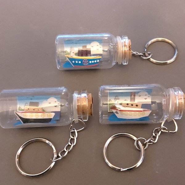 Ship in Bottle Charm Etsy