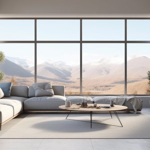 Zoom Virtual Background, Spacious Mountain View Zoom Meeting Backdrop