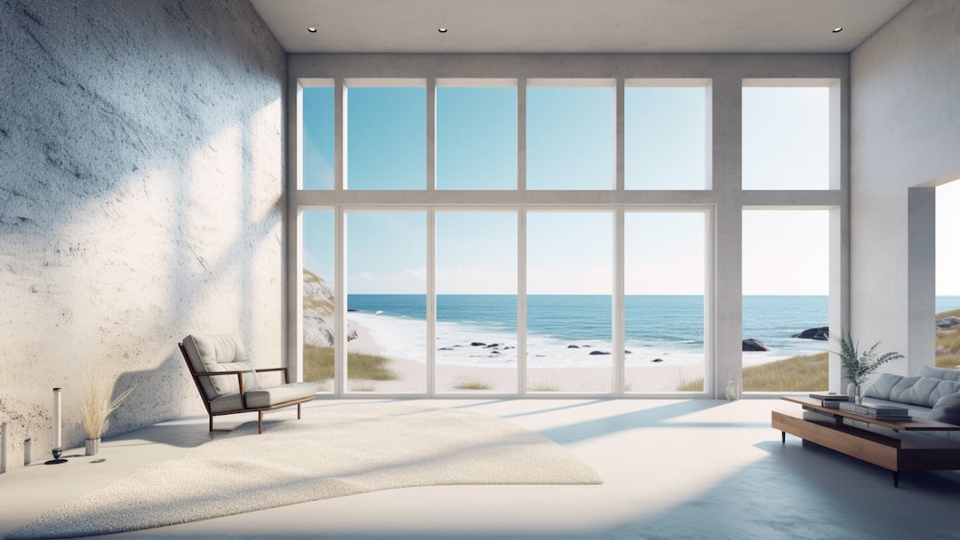 Ocean View Zoom Virtual Background, Spacious Ocean View Zoom Meeting