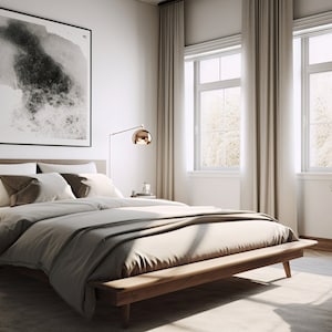 Zoom Virtual Bedroom Background, Cozy Zoom Meeting Backdrop