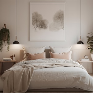 Zoom Virtual Bedroom Background, Cozy Zoom Meeting Backdrop