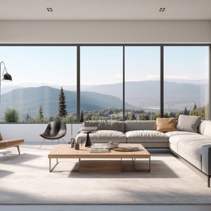 Zoom Virtual Background, Spacious Mountain View Zoom Meeting Backdrop