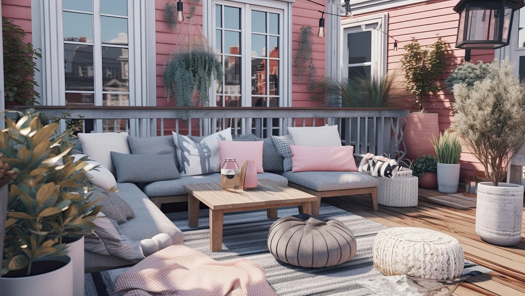 Zoom Outdoor Patio Backgrounds Digital Backdrops for Your Etsy