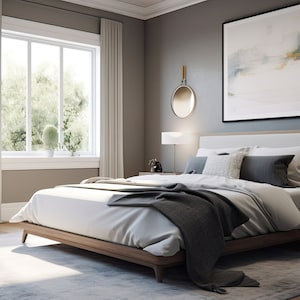 Zoom Virtual Bedroom Background, Cozy Zoom Meeting Backdrop