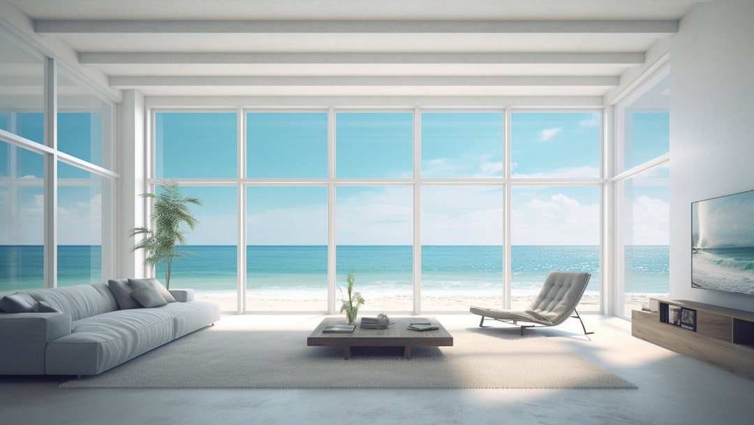 Ocean View Zoom Virtual Background, Spacious Ocean View Zoom Meeting