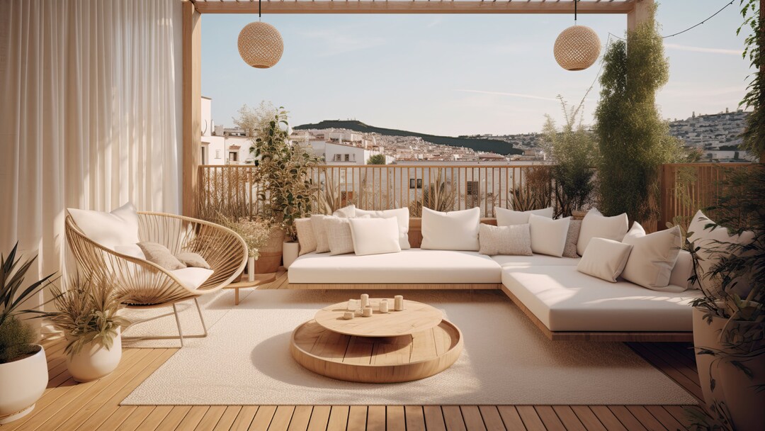 Zoom Outdoor Patio Backgrounds, Digital Backdrops for Your Next Zoom