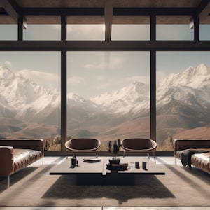 Zoom Virtual Background, Spacious Mountain View Zoom Meeting Backdrop