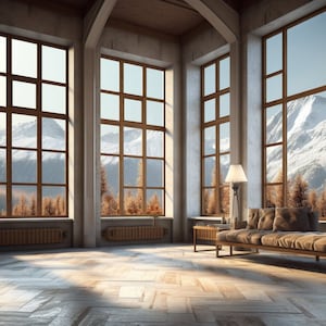 Zoom Virtual Background, Spacious Mountain View Zoom Meeting Backdrop