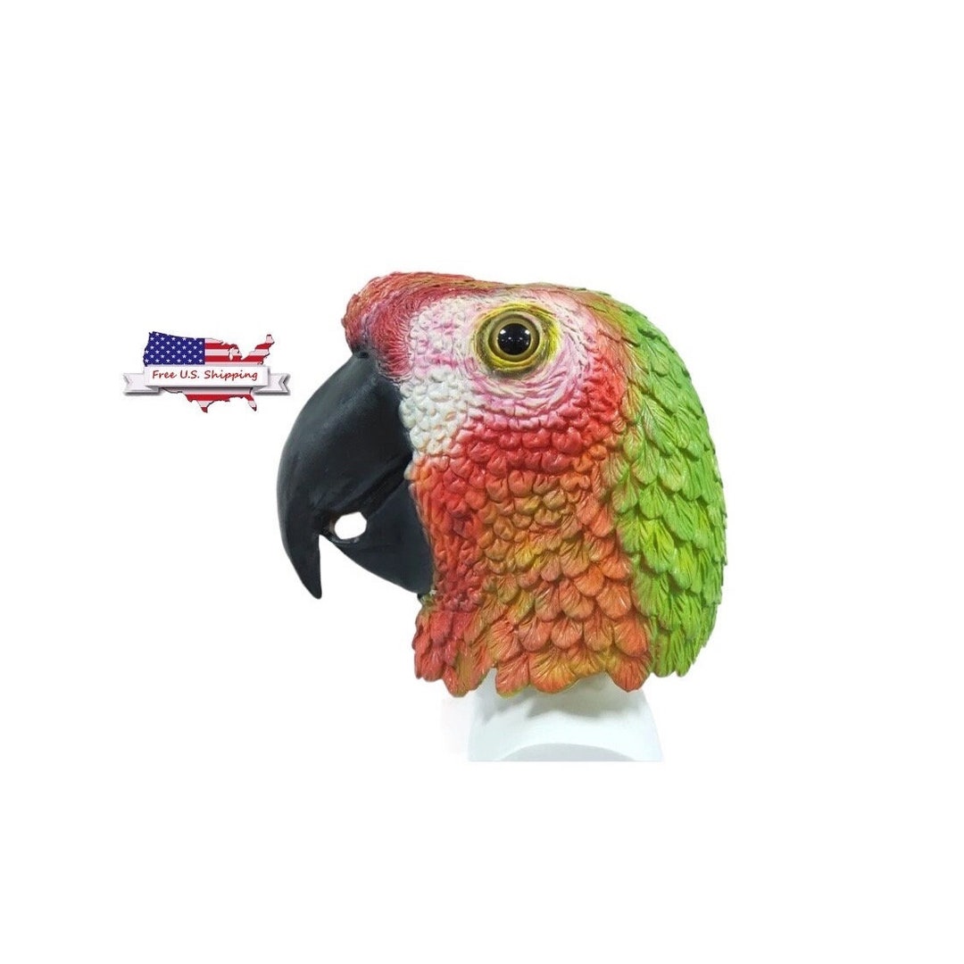 Halloween Parrot Mask Full Head Latex Animal Mask for Etsy