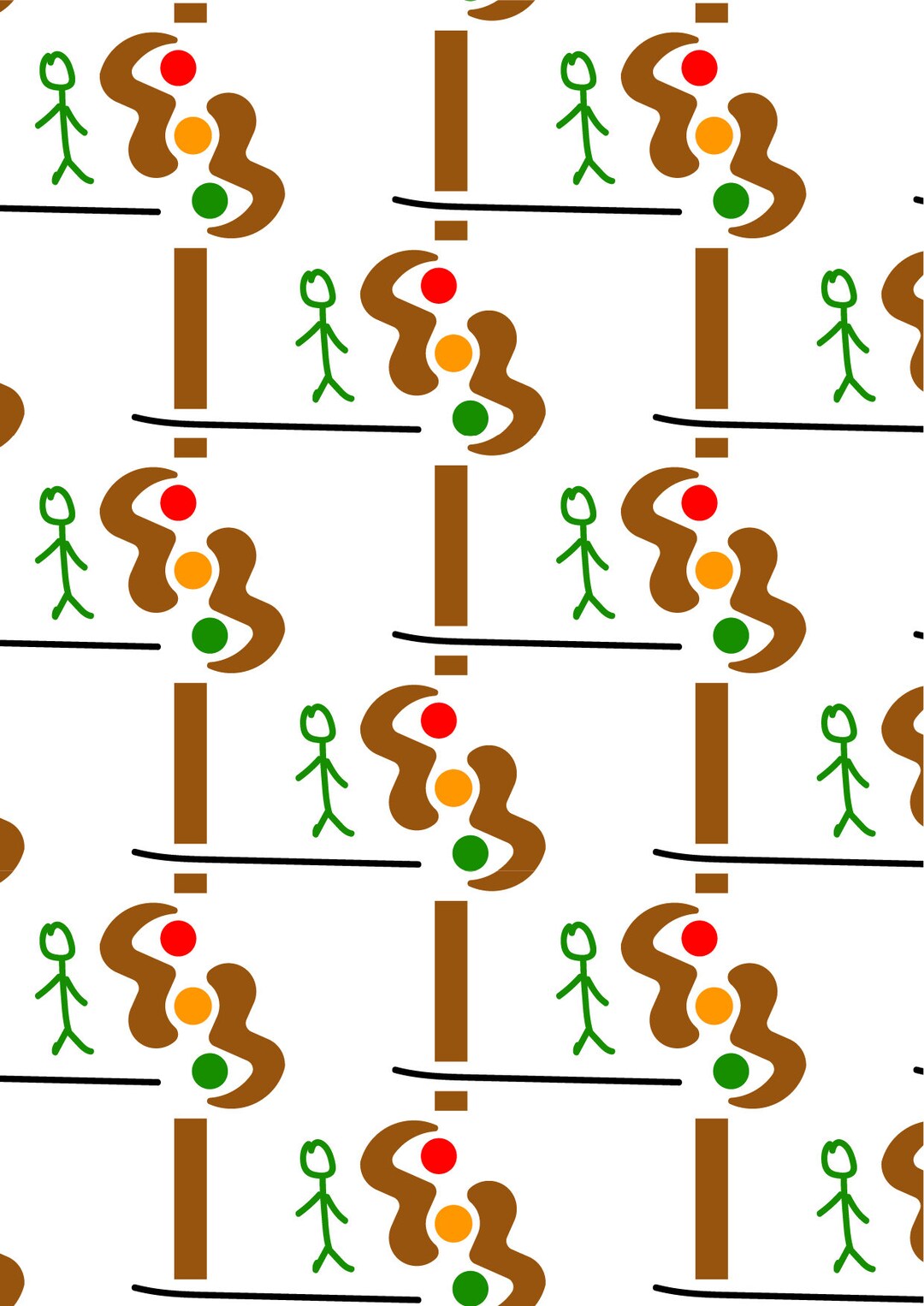 Distorted Robot & Stick Figure Crossing Pattern Set of 3 Formats - Etsy