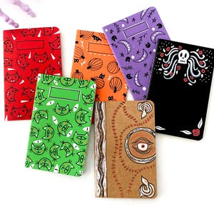 Hand-Painted Horror Notebook: Pocket-Sized Stationery Gift