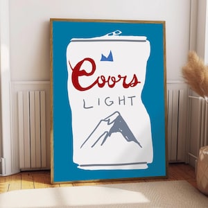 Coors Light Beer Poster Wall Art Printable File