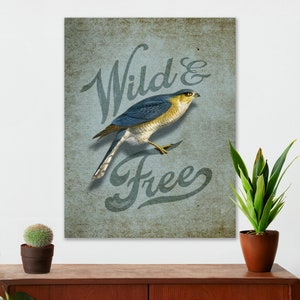 Wild & Free - Canvas Wall Art - Wildlife Wall Decor