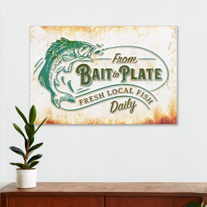 Bait to Plate (Freshwater) - Canvas Wall Art - Fishing Wall Decor