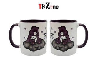 Tasse mit Motiv: Glücksbärchi - beidseitig bedruckt - Kaffeetasse - Arbeit - Büro - Geschenkideen für Kollegen/Kollegin/Familie und Freunde