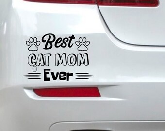 Sticker: Best Cat Mom | Aufkleber | versch. Farben **Info in der Beschreibung
